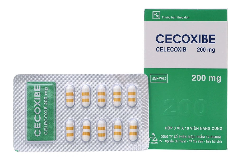 Cecoxibe 200mg giảm đau, kháng viêm xương khớp (3 vỉ x 10 viên) - 