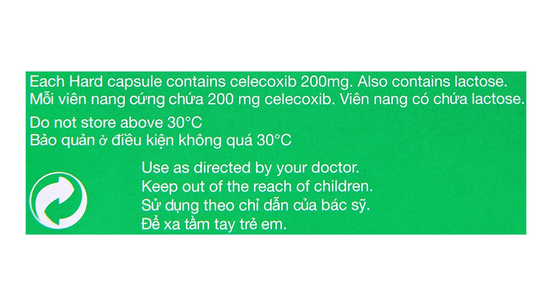 Celebrex 200mg giảm đau, kháng viêm xương khớp (3 vỉ x 10 viên) - 14