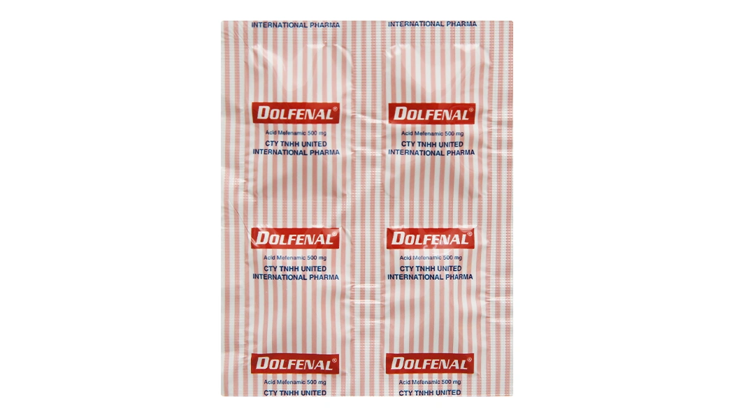 Dolfenal 500mg trị cơn đau nhẹ đến trung bình (25 vỉ x 4 viên) - 6