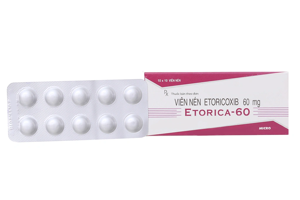Etorica-60 giảm đau, kháng viêm xương khớp (10 vỉ x 10 viên) - 