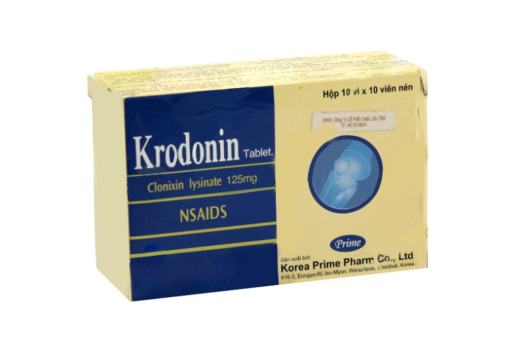 Krodonin 125mg giảm đau, kháng viêm xương khớp (10 vỉ x 10 viên) - 