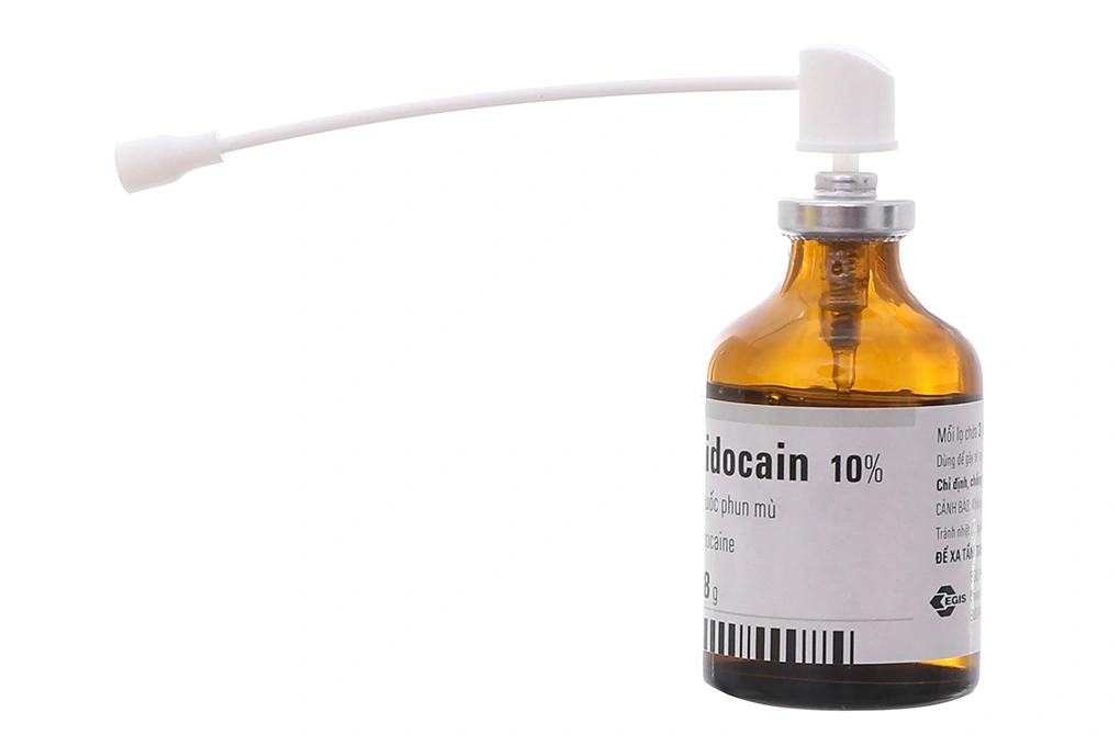 Thuốc phun mù Lidocain 10% Egis gây tê tại chỗ chai 38g - 2