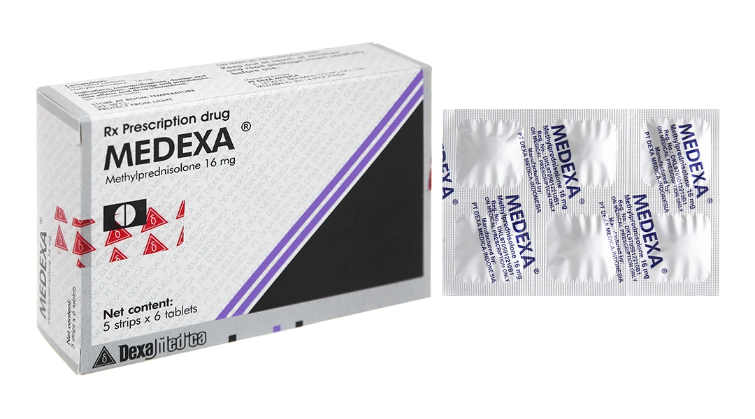 Medexa 16mg thuốc kháng viêm (5 vỉ x 6 viên) - 