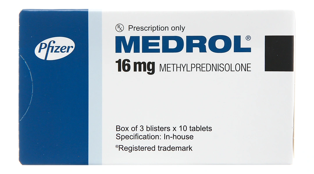 Medrol 16mg thuốc kháng viêm (3 vỉ x 10 viên) - 1