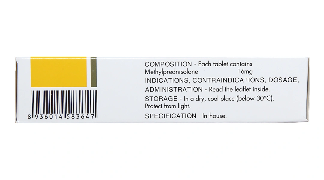 Menison 16mg thuốc kháng viêm, ức chế miễn dịch (3 vỉ x 10 viên) - 3
