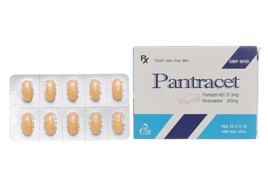 Pantracet trị cơn đau trung bình đến nặng (10 vỉ x 10 viên) - 