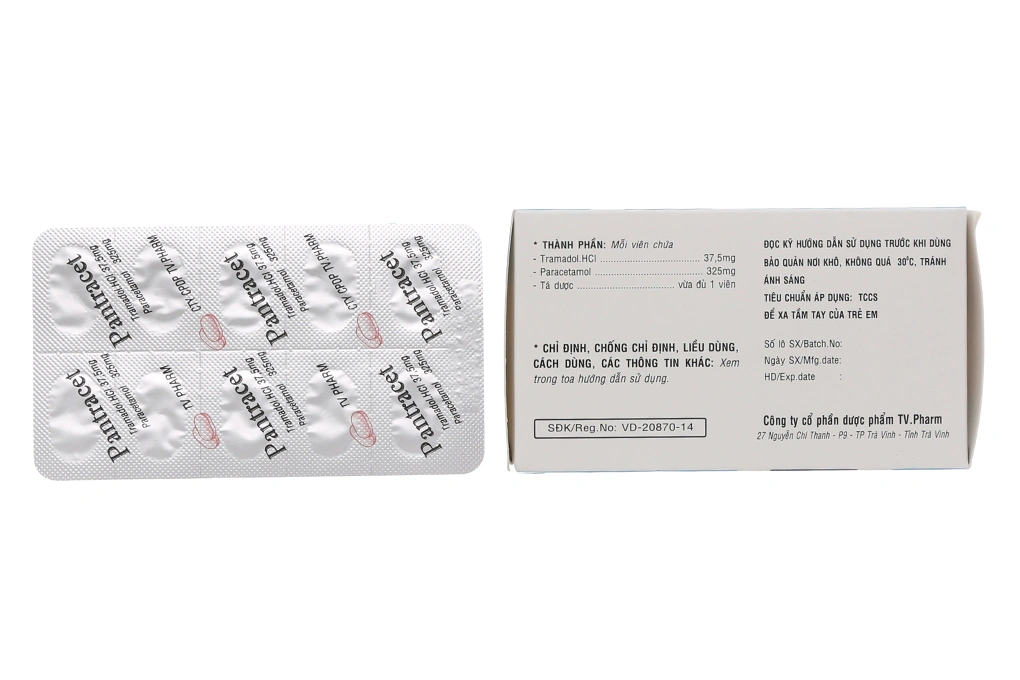 Pantracet trị cơn đau trung bình đến nặng (10 vỉ x 10 viên) - 1