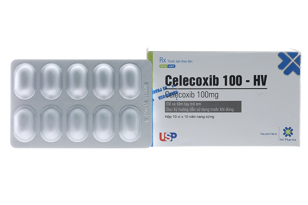 Celecoxib 100-HV giảm đau, kháng viêm xương khớp (10 vỉ x 10 viên) - 