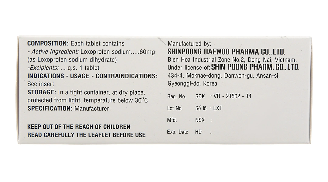 Loxfen 60mg giảm đau, kháng viêm xương khớp (10 vỉ x 10 viên) - 2