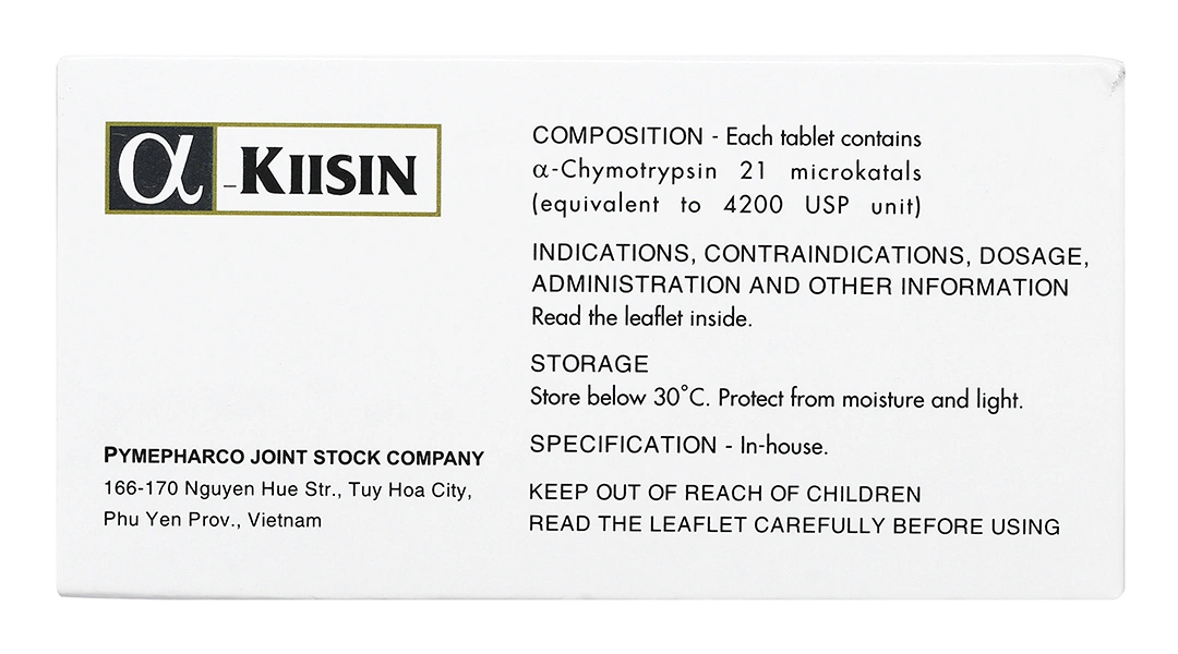 Alpha-Kiisin 4200 USP điều trị phù nề sau chấn thương (10 vỉ x 10 viên) - 3