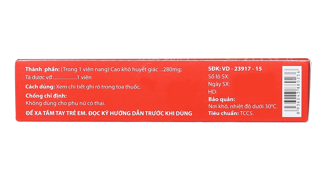 Long Huyết P/H trị sưng đau, bầm tím (2 vỉ x 12 viên) - 1