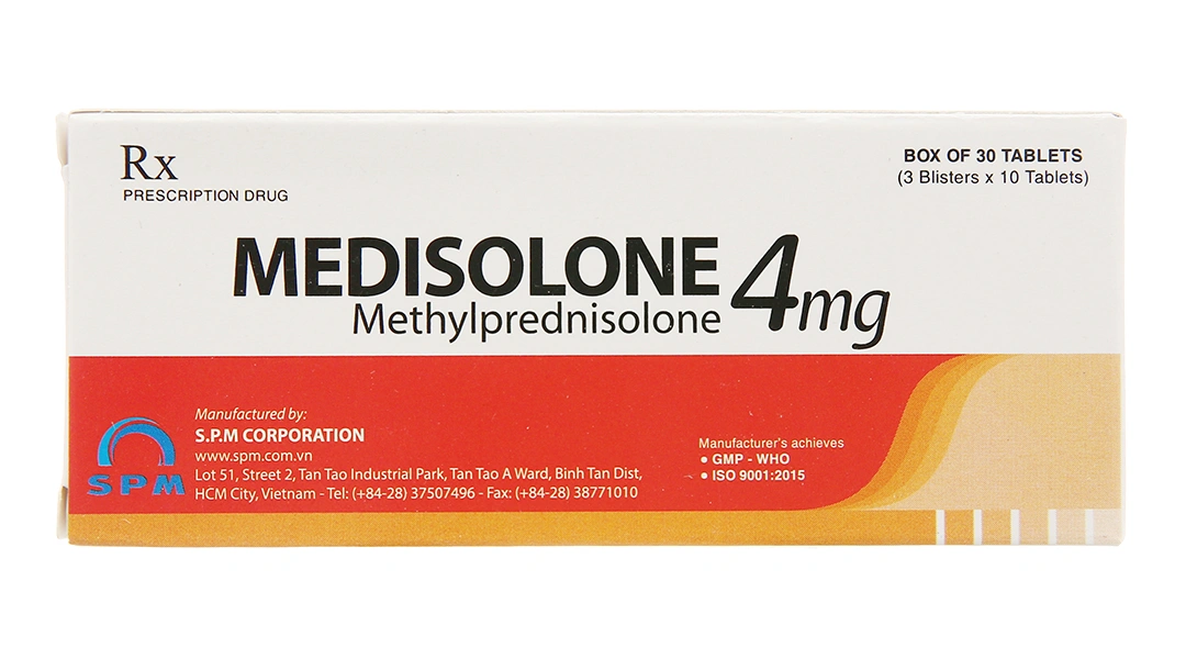 Medisolone 4mg thuốc chống viêm (3 vỉ x 10 viên) - 1