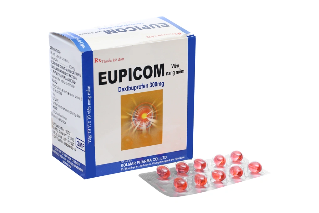 Eupicom 300mg giảm đau, kháng viêm xương khớp (10 vỉ x 10 viên) - 