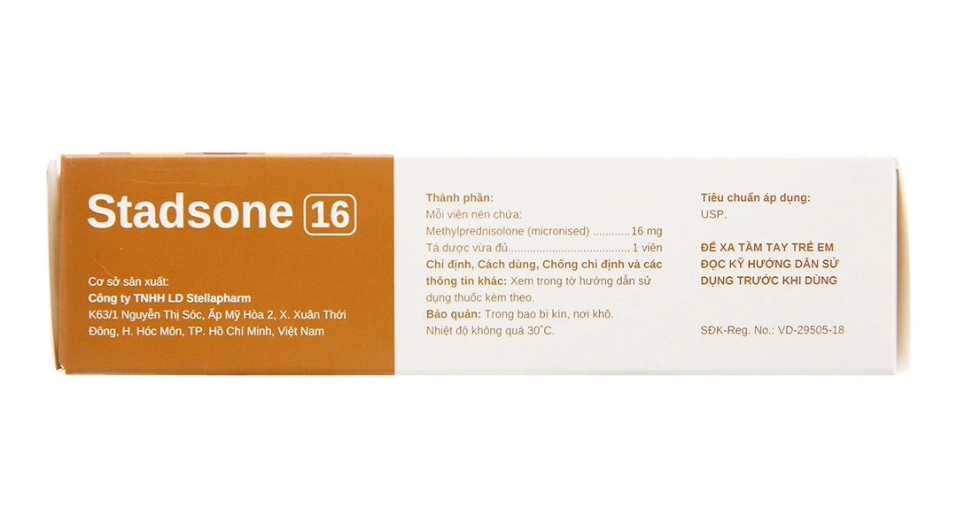 Stadsone 16 thuốc kháng viêm, ức chế miễn dịch (3 vỉ x 10 viên) - 2