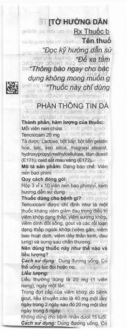 Bart 20mg trị viêm khớp dạng thấp, viêm xương khớp (3 vỉ x 10 viên) - 3