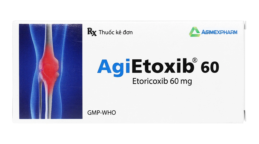 AgiEtoxib 60 giảm đau, kháng viêm xương khớp (3 vỉ x 10 viên) - 1