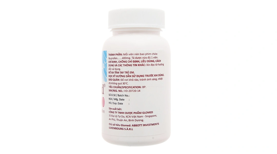 Ibumed 400 giảm đau, hạ sốt, kháng viêm lọ 200 viên - 1