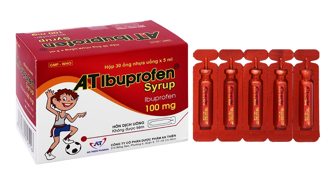 Hỗn dịch uống A.T Ibuprofen Syrup giảm đau, kháng viêm (30 ống x 5ml) - 4