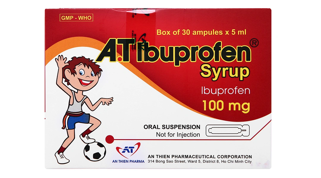 Hỗn dịch uống A.T Ibuprofen Syrup giảm đau, kháng viêm (30 ống x 5ml) - 5
