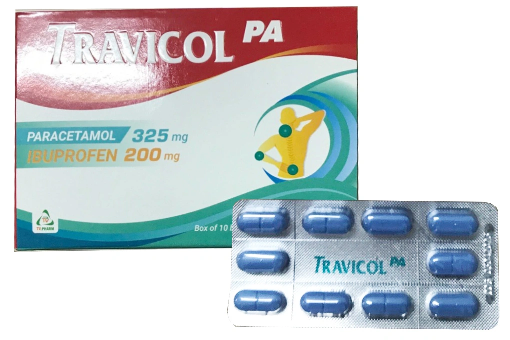 Travicol PA trị cơn đau nhẹ đến trung bình (10 vỉ x 10 viên) - 