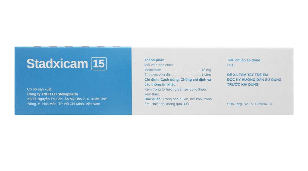 Stadxicam 15mg trị viêm xương khớp (3 vỉ x 10 viên) - 2