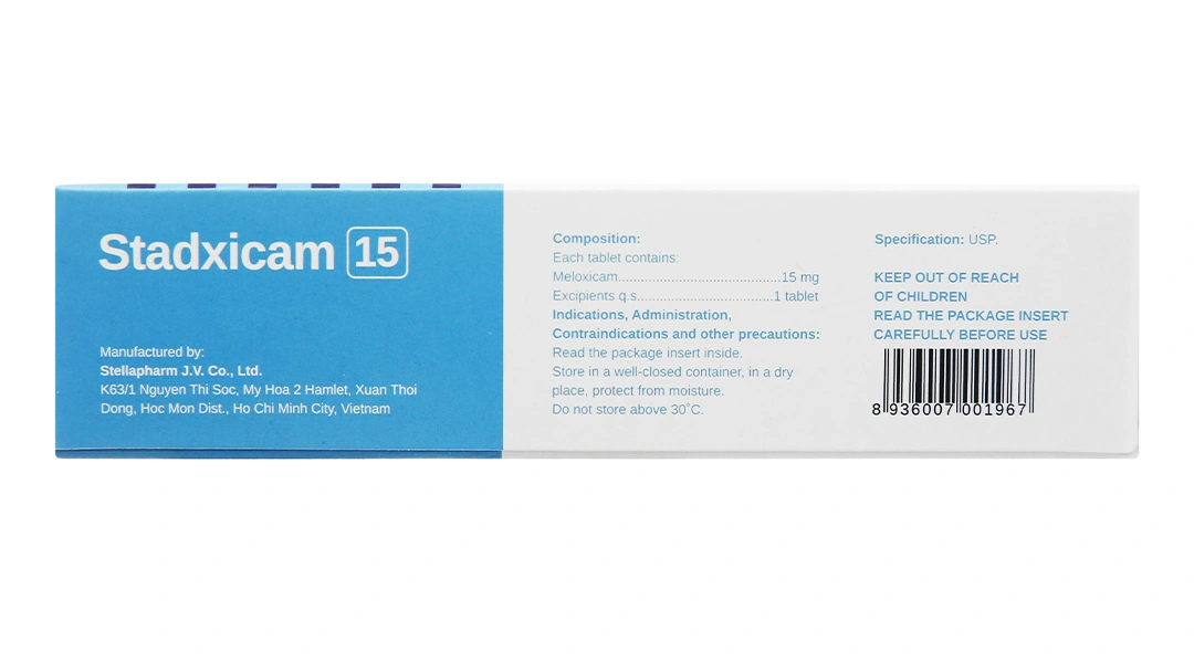 Stadxicam 15mg trị viêm xương khớp (3 vỉ x 10 viên) - 3