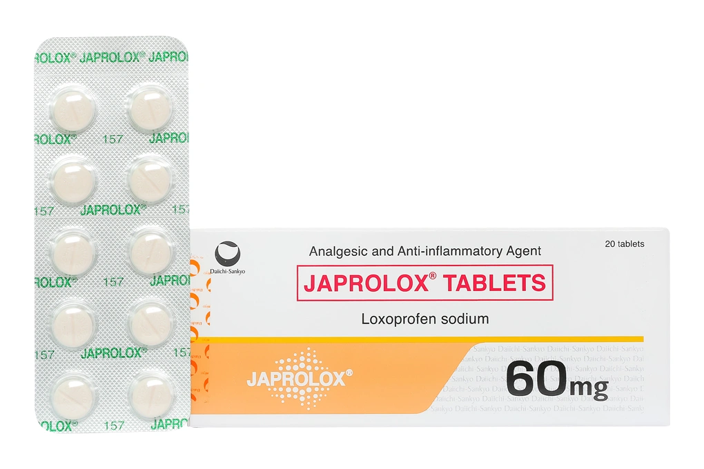 Japrolox 60mg giảm đau, kháng viêm xương khớp, hạ sốt (2 vỉ x 10 viên) - 
