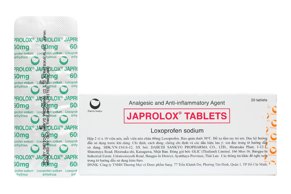 Japrolox 60mg giảm đau, kháng viêm xương khớp, hạ sốt (2 vỉ x 10 viên) - 1
