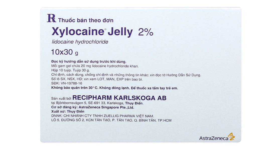 Gel bôi Xylocaine Jelly 2% gây tê, bôi trơn bề mặt tuýp 30g - 2