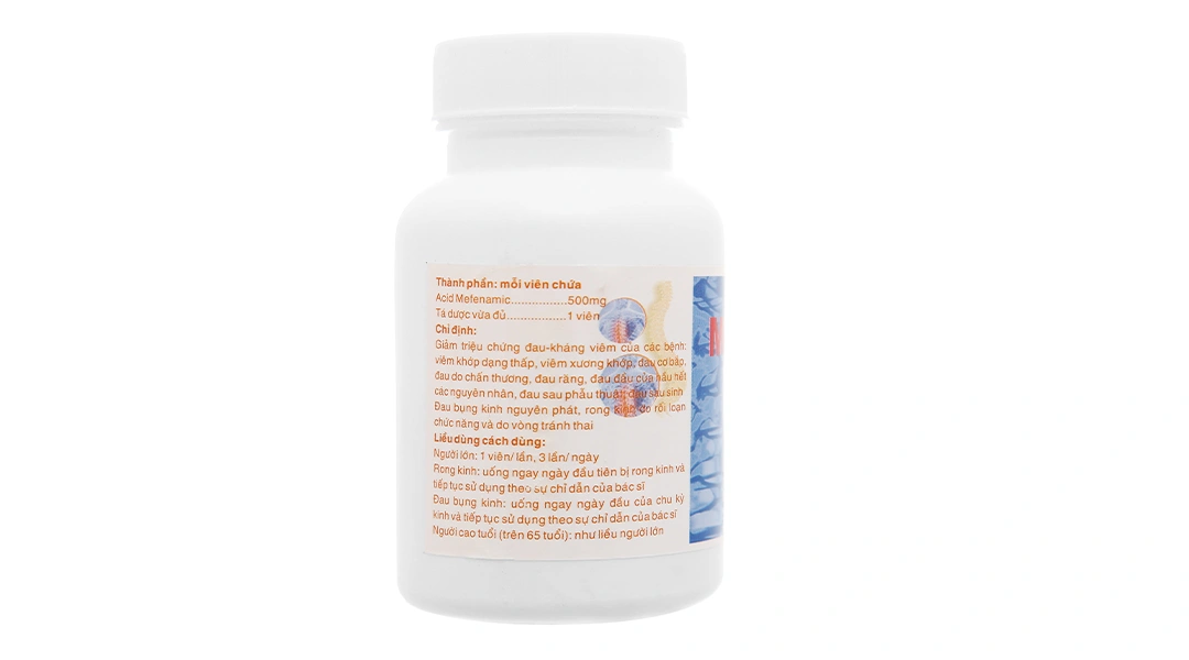 Mesotab 500mg giảm đau, kháng viêm xương khớp lọ 100 viên - 1