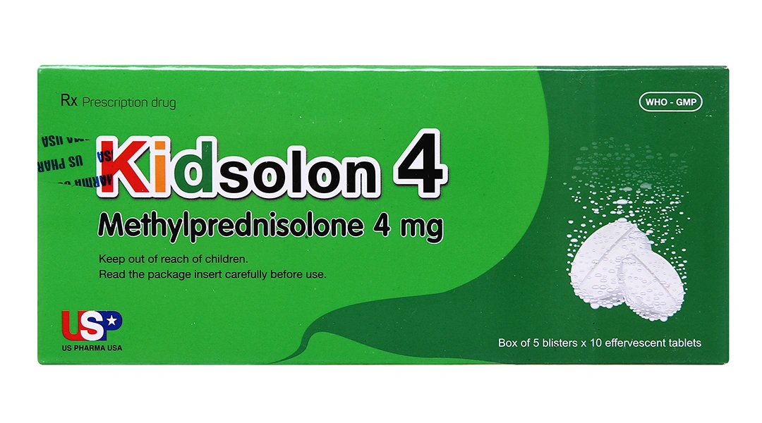 Viên sủi Kidsolon 4 hỗ trợ kháng viêm, giảm miễn dịch (5 vỉ x 10 viên) - 1