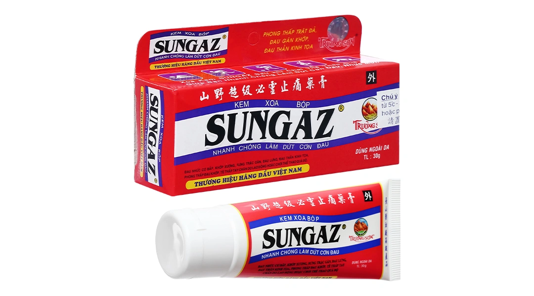 Kem xoa bóp Sungaz giảm đau cơ, xương khớp tuýp 30g - 