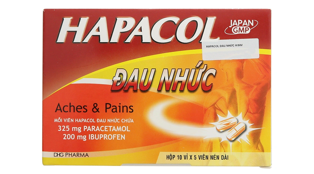 Hapacol Đau Nhức giảm đau, kháng viêm xương khớp (10 vỉ x 5 viên) - 1
