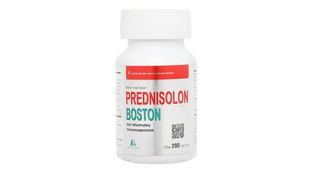 Prednisolon Boston 5mg trị các rối loạn viêm và dị ứng lọ 200 viên - 1