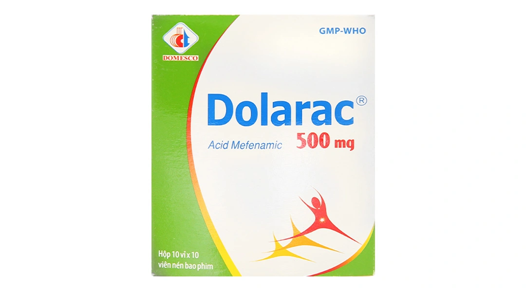 Dolarac 500mg giảm đau, kháng viêm xương khớp, trị đau bụng kinh (10 vỉ x 10 viên) - 1