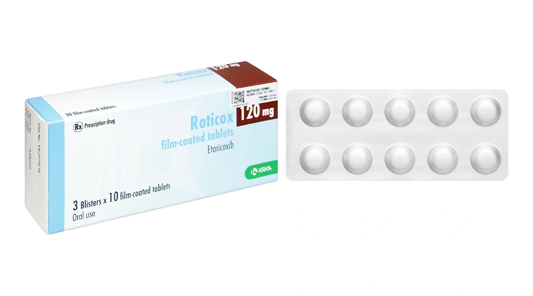 Roticox 120mg giảm đau, kháng viêm xương khớp (3 vỉ x 10 viên) - 