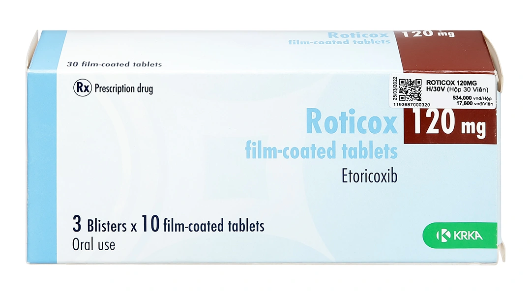 Roticox 120mg giảm đau, kháng viêm xương khớp (3 vỉ x 10 viên) - 1