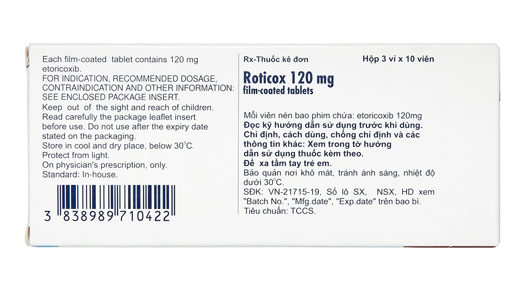 Roticox 120mg giảm đau, kháng viêm xương khớp (3 vỉ x 10 viên) - 2