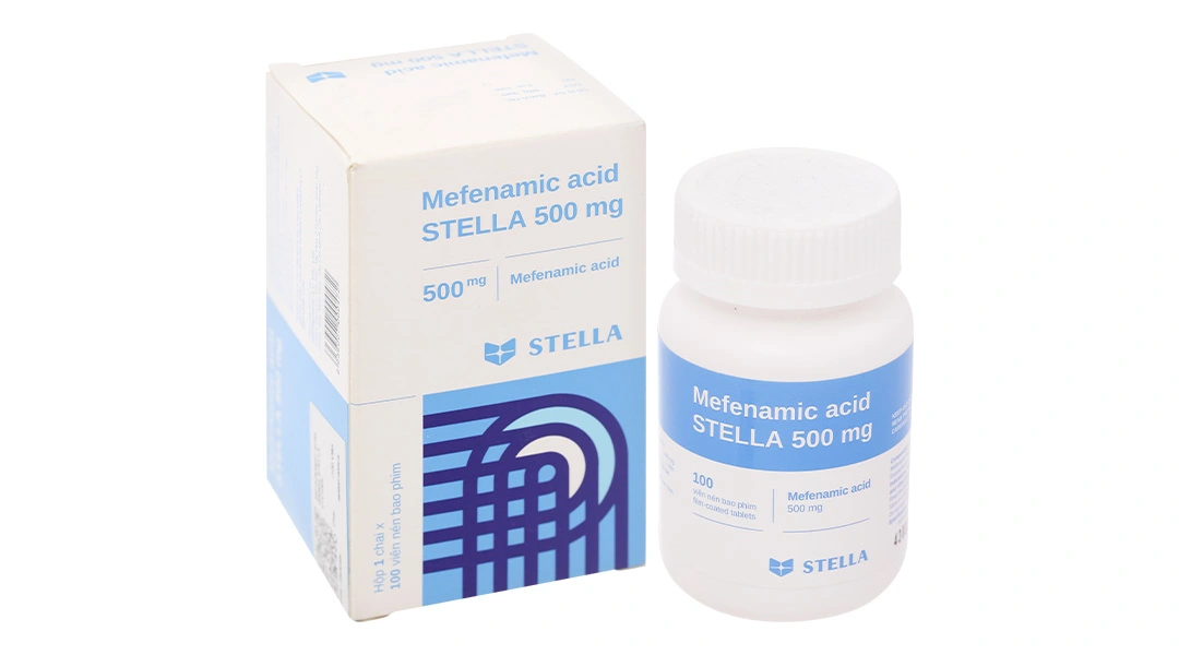 Mefenamic Acid Stella 500mg trị cơn đau nhẹ đến trung bình lọ 100 viên - 