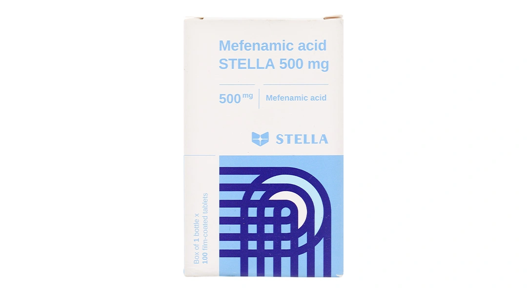 Mefenamic Acid Stella 500mg trị cơn đau nhẹ đến trung bình lọ 100 viên - 1