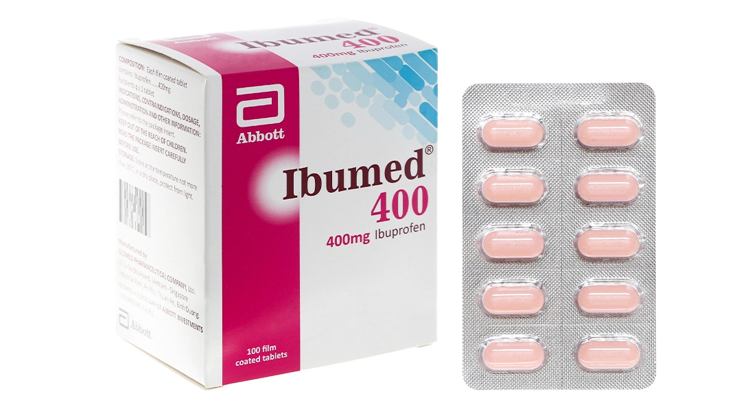 Ibumed 400 giảm đau, hạ sốt, kháng viêm (10 vỉ x 10 viên) - 