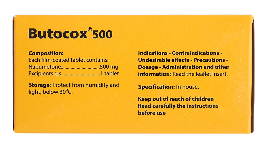 Butocox 500mg giảm đau, kháng viêm trong điều trị thoái hóa khớp (6 vỉ x 10 viên) - 2