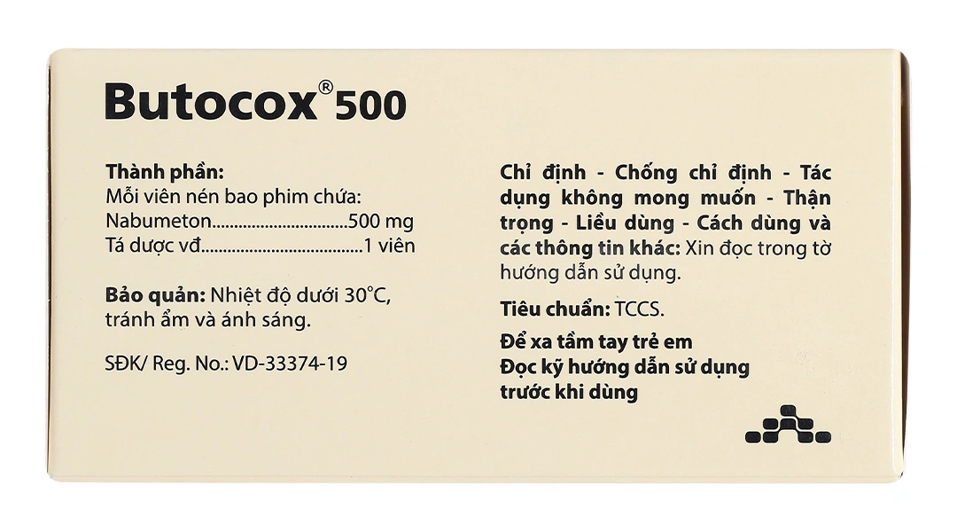 Butocox 500mg giảm đau, kháng viêm trong điều trị thoái hóa khớp (6 vỉ x 10 viên) - 3