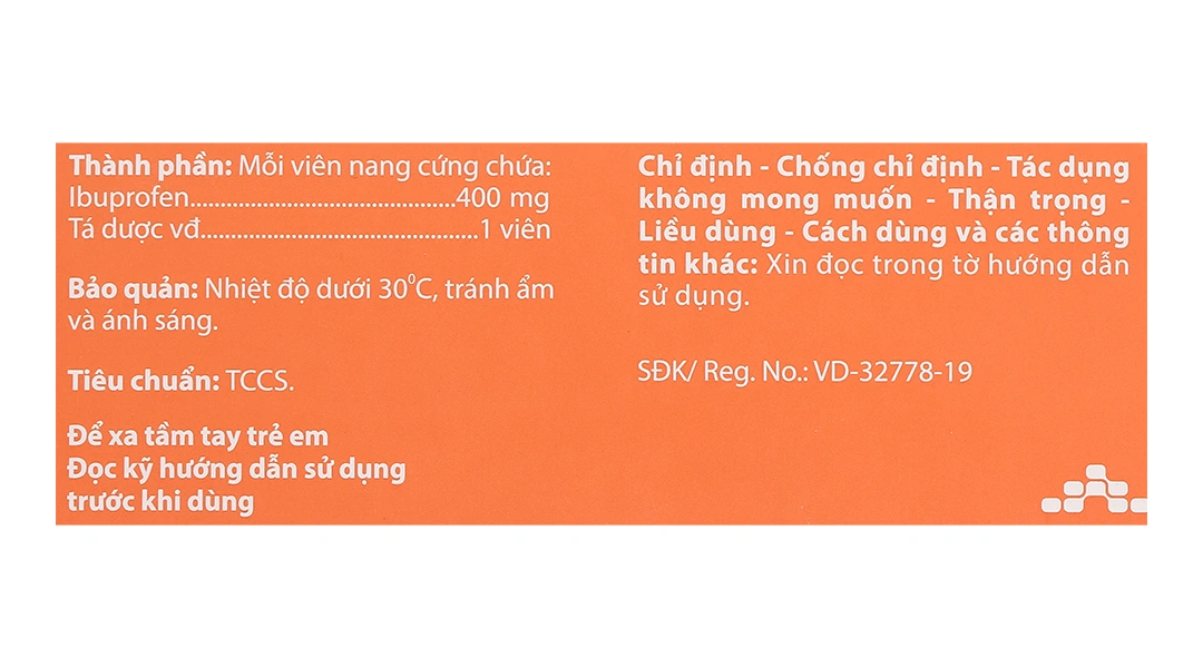 Agirofen 400mg giảm đau, chống viêm (3 vỉ x 10 viên) - 4