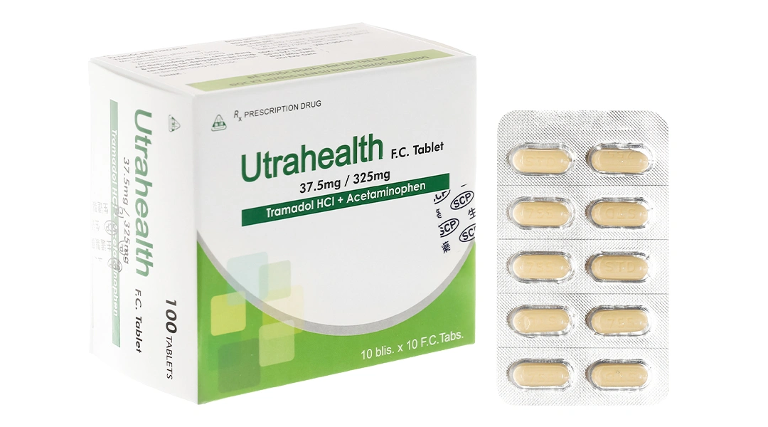 Utrahealth F.C Tablet trị các cơn đau trung bình đến nặng (10 vỉ x 10 viên) - 