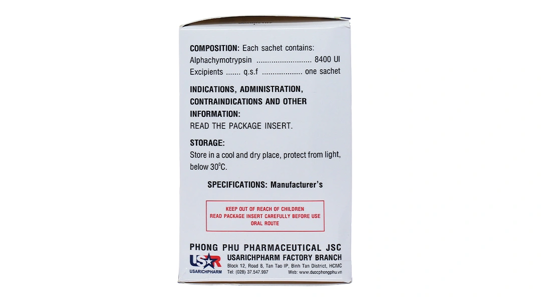 Thuốc bột Usaralphar 8400IU trị phù nề sau chấn thương (30 gói x 1g) - 4