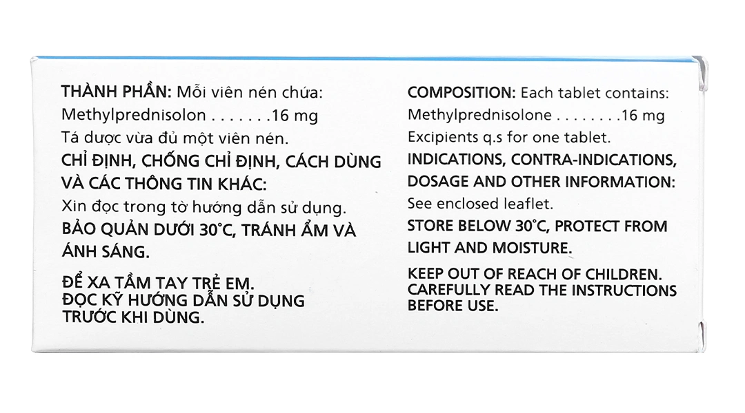 Metprednew IMP 16 kháng viêm (3 vỉ x 10 viên) - 1