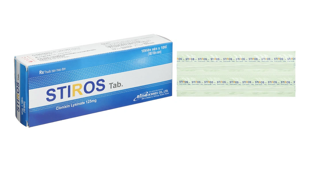 Stiros Tab. 125mg trị viêm khớp dạng thấp, đau cơ, đau dây thần kinh (10 vỉ x 10 viên) - 