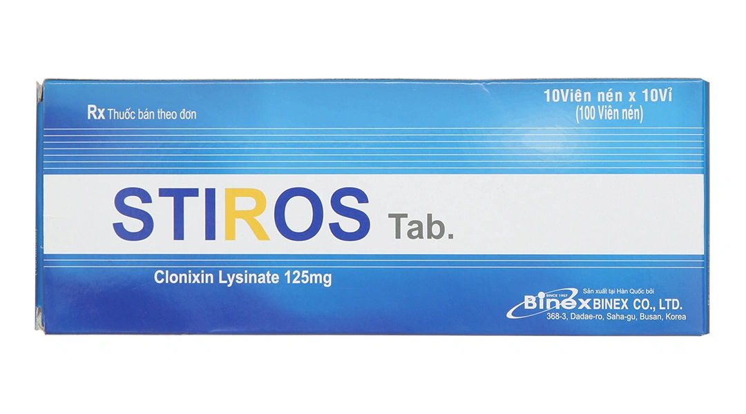 Stiros Tab. 125mg trị viêm khớp dạng thấp, đau cơ, đau dây thần kinh (10 vỉ x 10 viên) - 1
