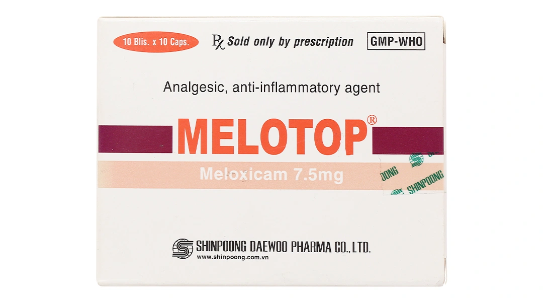Melotop 7.5mg giảm đau, kháng viêm xương khớp (10 vỉ x 10 viên) - 1